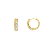 Boucles d'oreilles en or 18 carats avec zircone